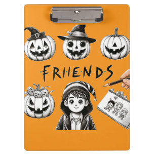 Halloween friends clipboard