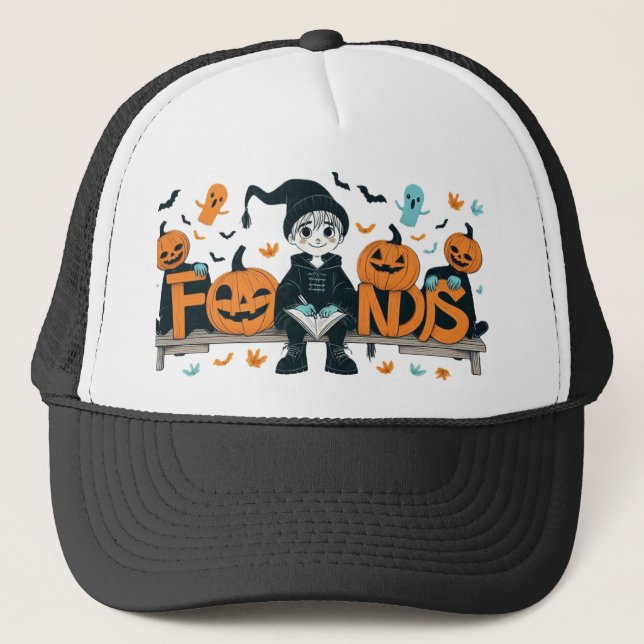 halloween friends  trucker hat (Front)