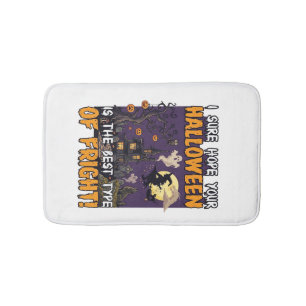 Halloween Fright Haunted House Witch Ghost_1 Bath Mat