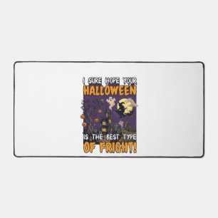 Halloween Fright Haunted House Witch Ghost_1 Desk Mat