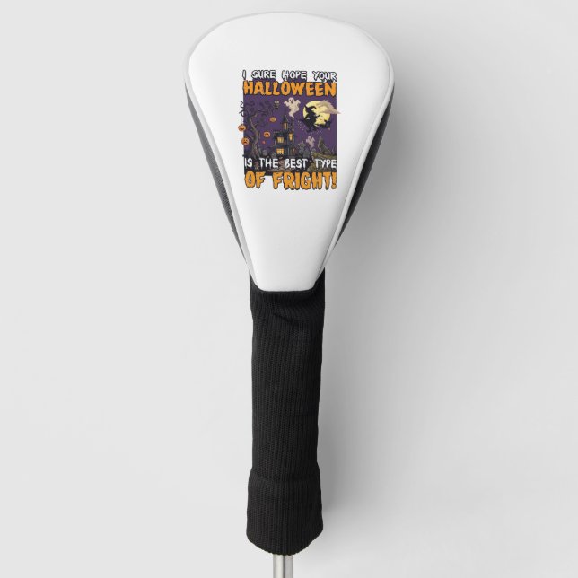 Halloween Fright Haunted House Witch Ghost_1 Golf Head Cover (Front)