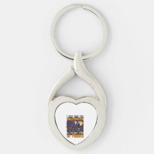 Halloween Fright Haunted House Witch Ghost_1 Key Ring