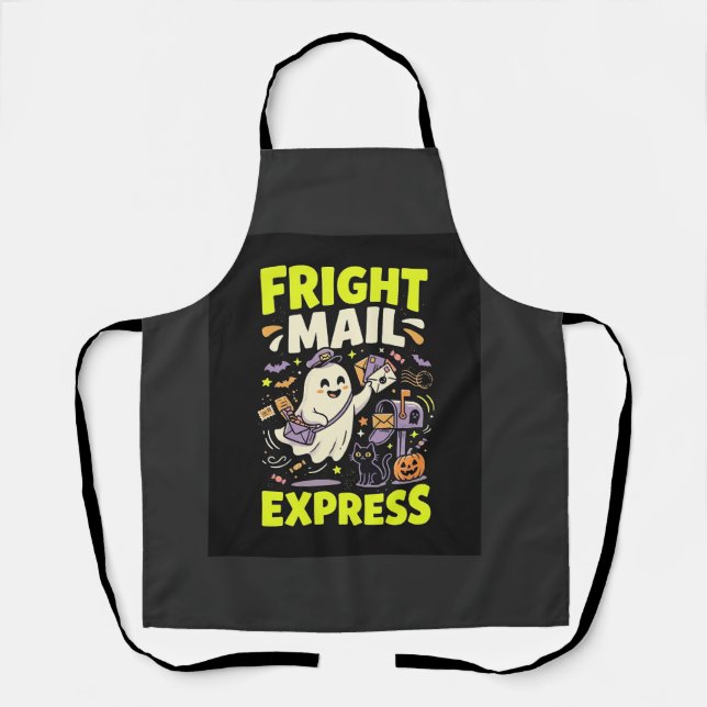 Halloween Fright Mail Express Apron (Front)