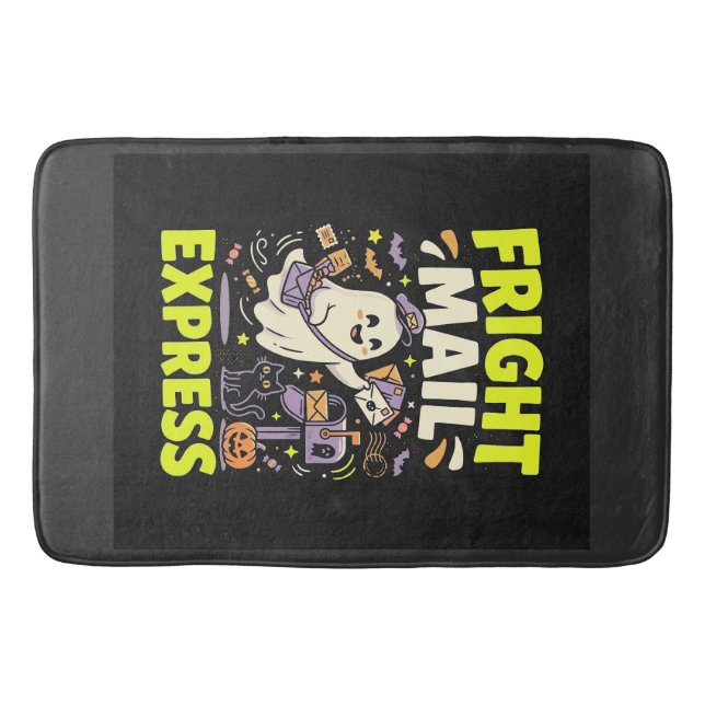 Halloween Fright Mail Express Bath Mat (Front)