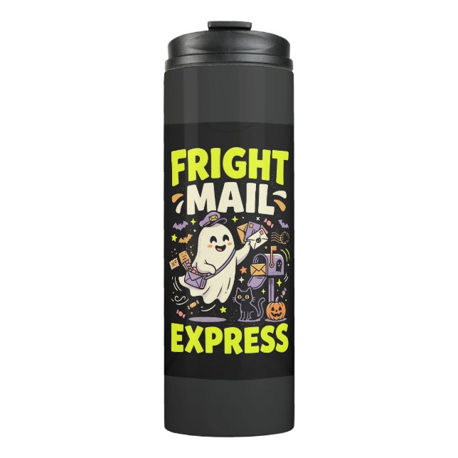 Halloween Fright Mail Express Thermal Tumbler (Front)