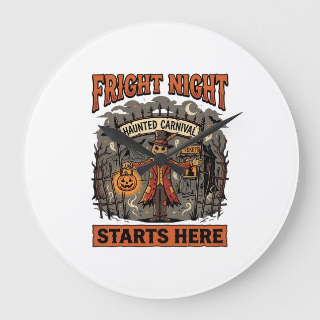 Halloween Fright Night Festival Large Clock (Front)