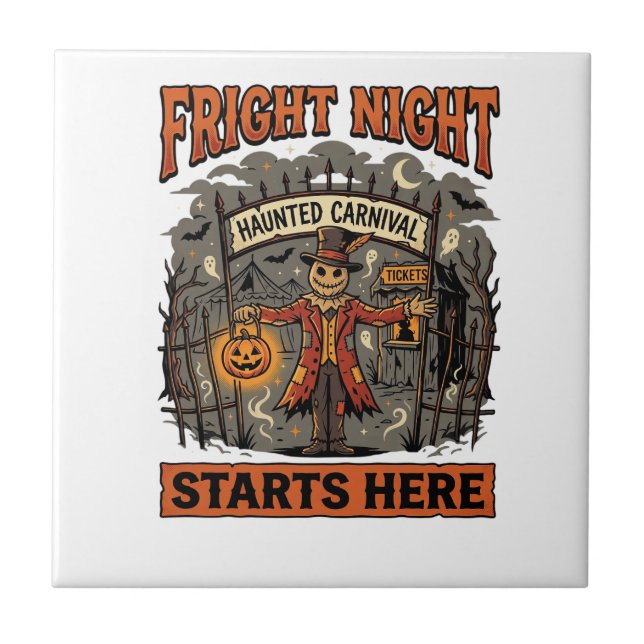 Halloween Fright Night Festival Tile (Front)