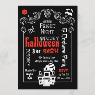 Halloween Fright Night Invitations