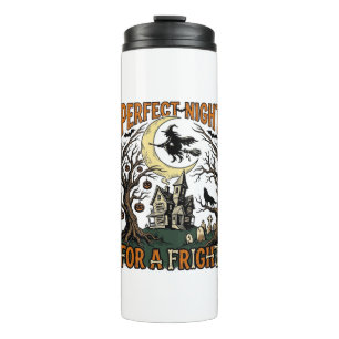 Halloween Fright Witch Vintage Haunted Night Tee_1 Thermal Tumbler