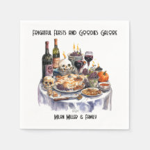 Halloween Frightful Feasts Paper Napkin