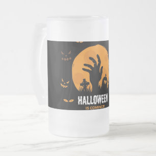 Halloween Frosted Glass Beer Mug