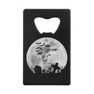 Halloween Full Moon Cemetery Graveyard Spooky Bats