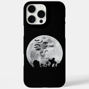 Halloween Full Moon Cemetery Graveyard Spooky Bats iPhone 16 Pro Max Case