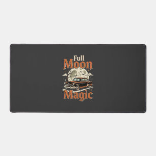 Halloween Full Moon Magic Vintage Car Desk Mat