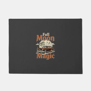 Halloween Full Moon Magic Vintage Car Doormat