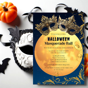 Halloween Full Moon Masquerade Ball Invitation