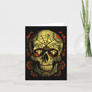 Halloween Full Moon Mojo Sugar Skull  Card