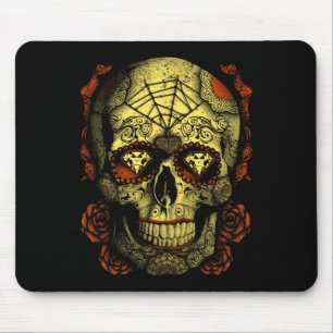 Halloween Full Moon Mojo Sugar Skull Mouse Mat