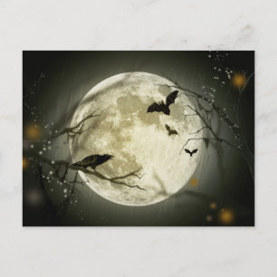 Halloween Full Moon Postcard