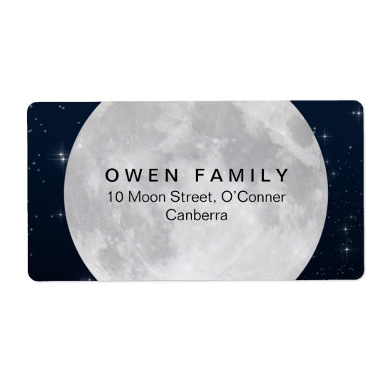 Halloween Full Moon Shipping Label