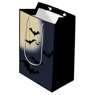 Halloween Full Moon With Bats Medium Gift Bag