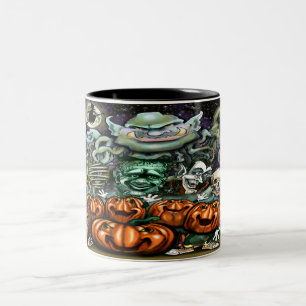 Halloween Fun Art Two-Tone Coffee Mug