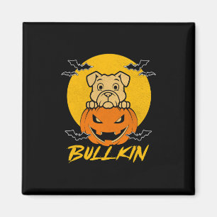 Halloween Fun Bulldog Halloween Pumpkin Costume  Magnet
