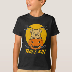 Halloween Fun Bulldog Halloween Pumpkin Costume T-Shirt