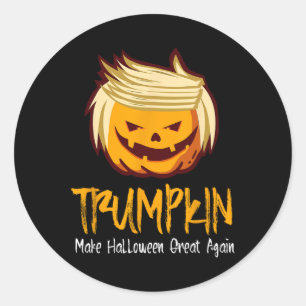 Halloween Fun Donald Trump Costume Gift Idea Classic Round Sticker