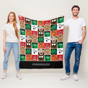 Halloween Fun Faces Fleece Blanket