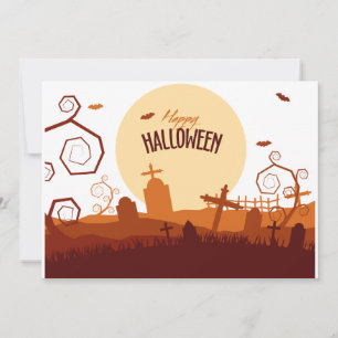 Halloween fun graveyard ☜ Custom invitation card