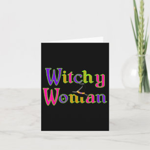 Halloween Fun Witch Witchy Woman Trick Treat  Card
