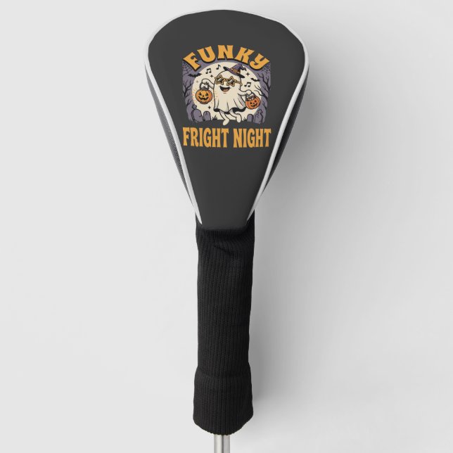 Halloween Funky Ghost Party Golf Head Cover (Front)