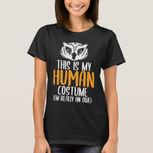 Halloween Funny Adult Kid Owl Apparel Youth Human T-Shirt