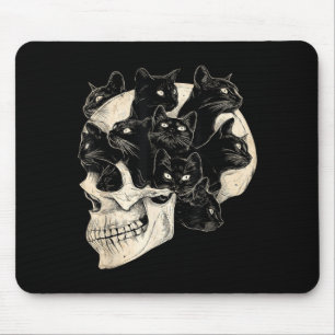 Halloween Funny Black Cat Vintage Cats Mouse Mat
