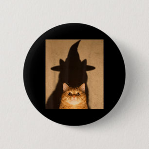 Halloween Funny Black Cat Witch Meme Vintage 6 Cm Round Badge