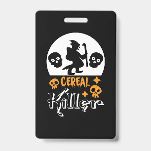 Halloween Funny Cereal Birthday ID Badge