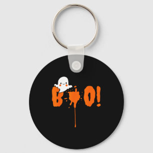 Halloween Funny Cute Ghost Boo! Design Gift Key Ring