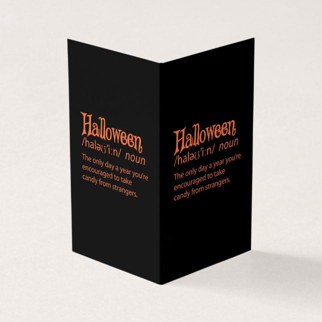 Halloween Funny Dictionary Definition (Outside)