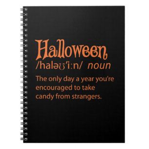 Halloween Funny Dictionary Definition Notebook