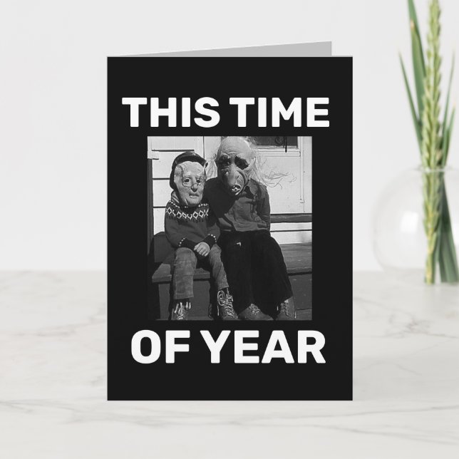 HALLOWEEN  FUNNY FRIENDS GREETING CARD (Front)