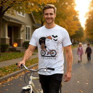 Halloween Funny Ghost Cycling Cyclopath Tri-Blend Shirt