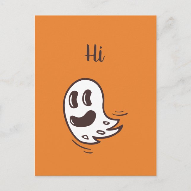 Halloween Funny Ghost Postcard (Front)