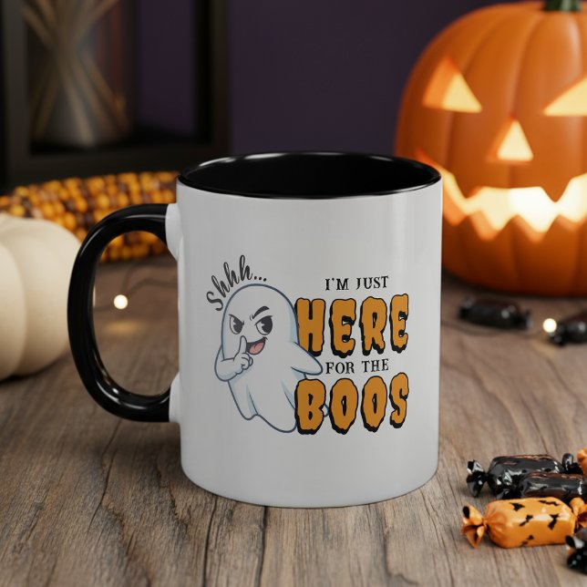 Halloween Funny Ghost Pun Just Here for the Boos Mug (Halloween Funny Ghost Pun Just Here for the Boos Mug
)
