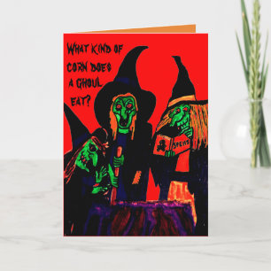 HALLOWEEN FUNNY GHOUL joke card