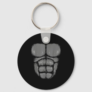 Halloween Funny Gorilla Monkey Belly Chest Costume Key Ring