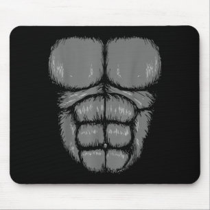 Halloween Funny Gorilla Monkey Belly Chest Costume Mouse Mat
