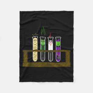 Halloween Funny Mad Scientist Test Tube Shirt Fleece Blanket