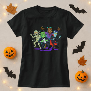 Halloween Funny Mismatched Monsters T-Shirt