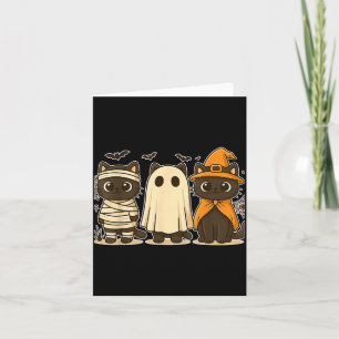 Halloween Funny Pumpkin Halloween Black Cat Spooky Card